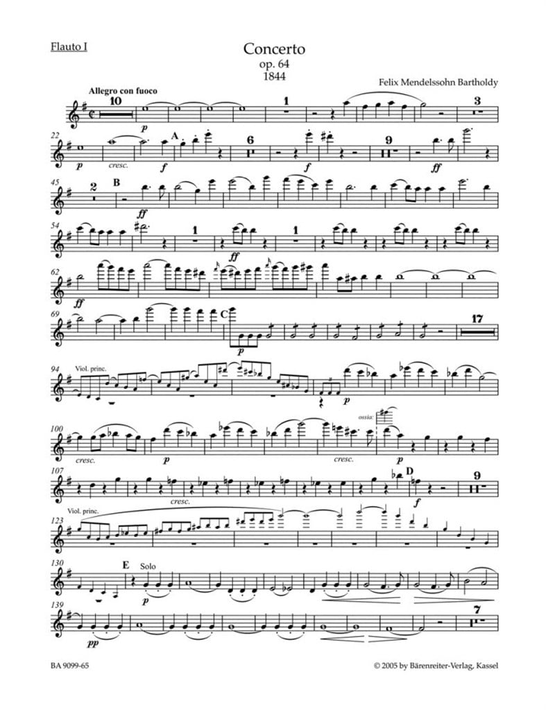 Concerto for Violin and Orchestra in E minor op.64