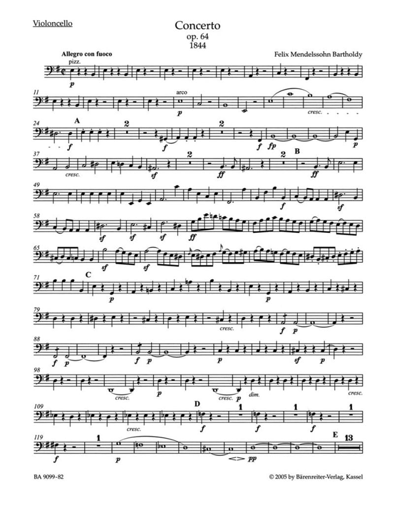 Concerto for Violin and Orchestra in E minor op.64
