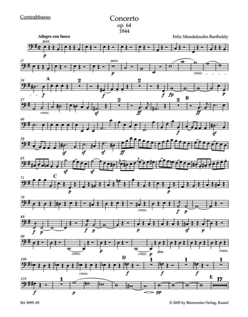 Concerto for Violin and Orchestra in E minor op.64