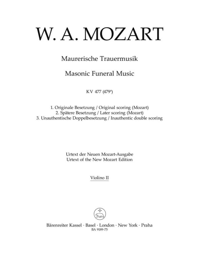 Masonic Funeral Music K. 477 (479a)
