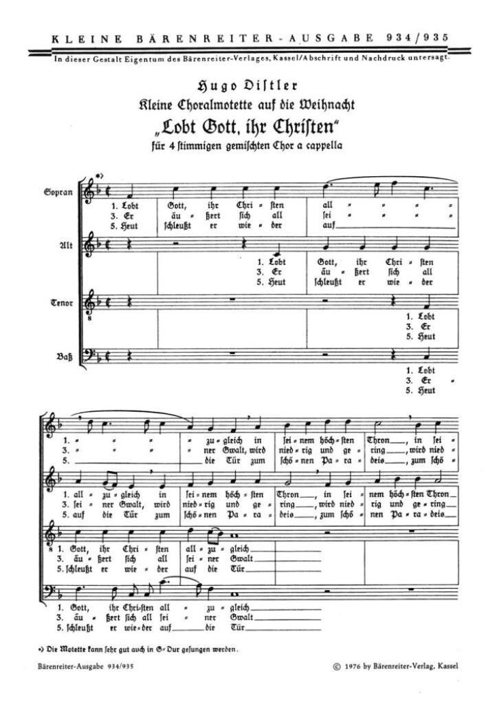 Lobt Gott, ihr Christen allzugleich
