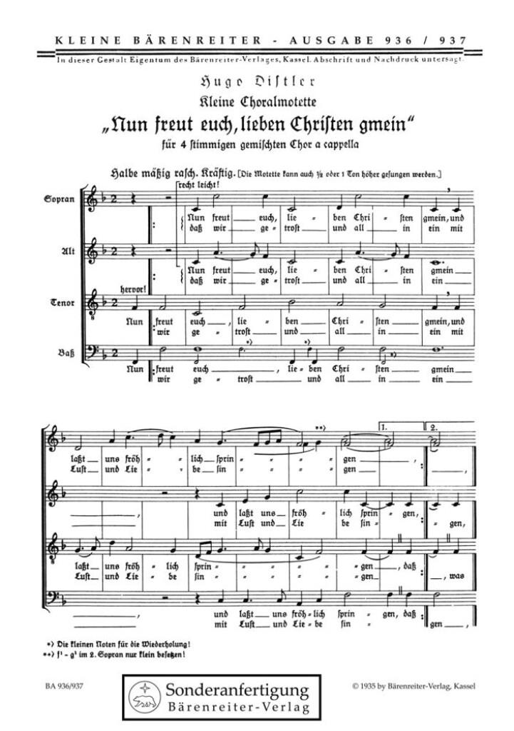 Nun freut euch, lieben Christen gmein