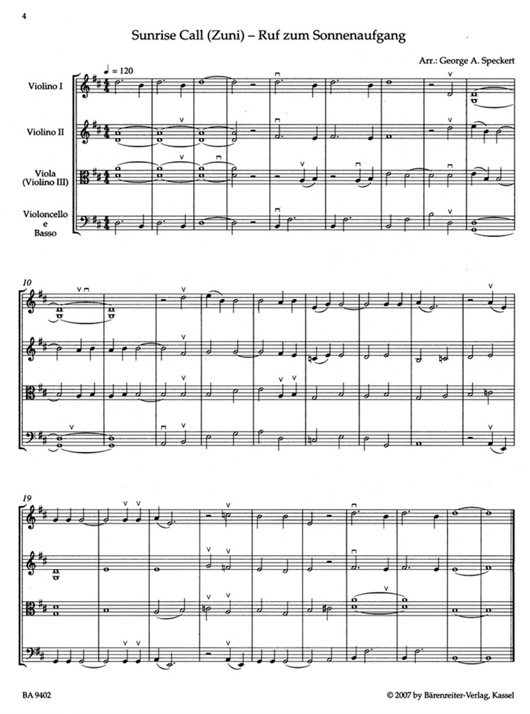 Indian Chants Streicher