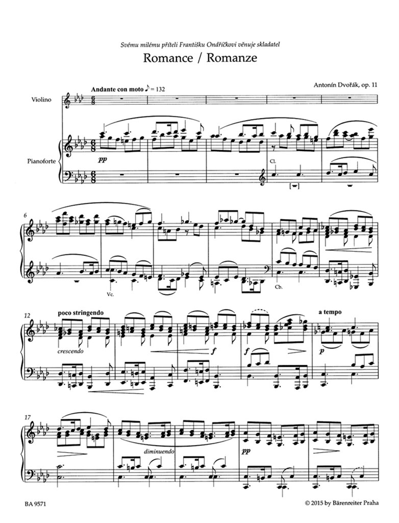 Romance in F minor for Violin and Piano op. 11