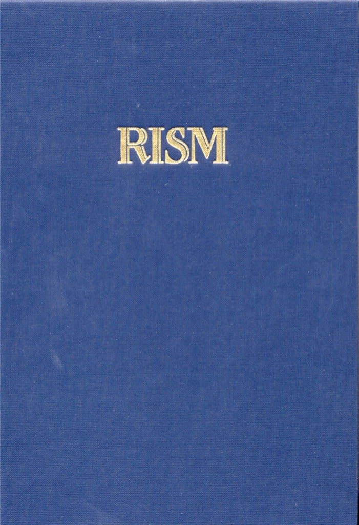 Int Quellenlexikon der Musik (RISM) Serie A/1 -12