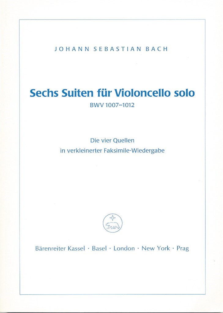 Sechs Suiten fur Violoncello solo BWV 1007-1012