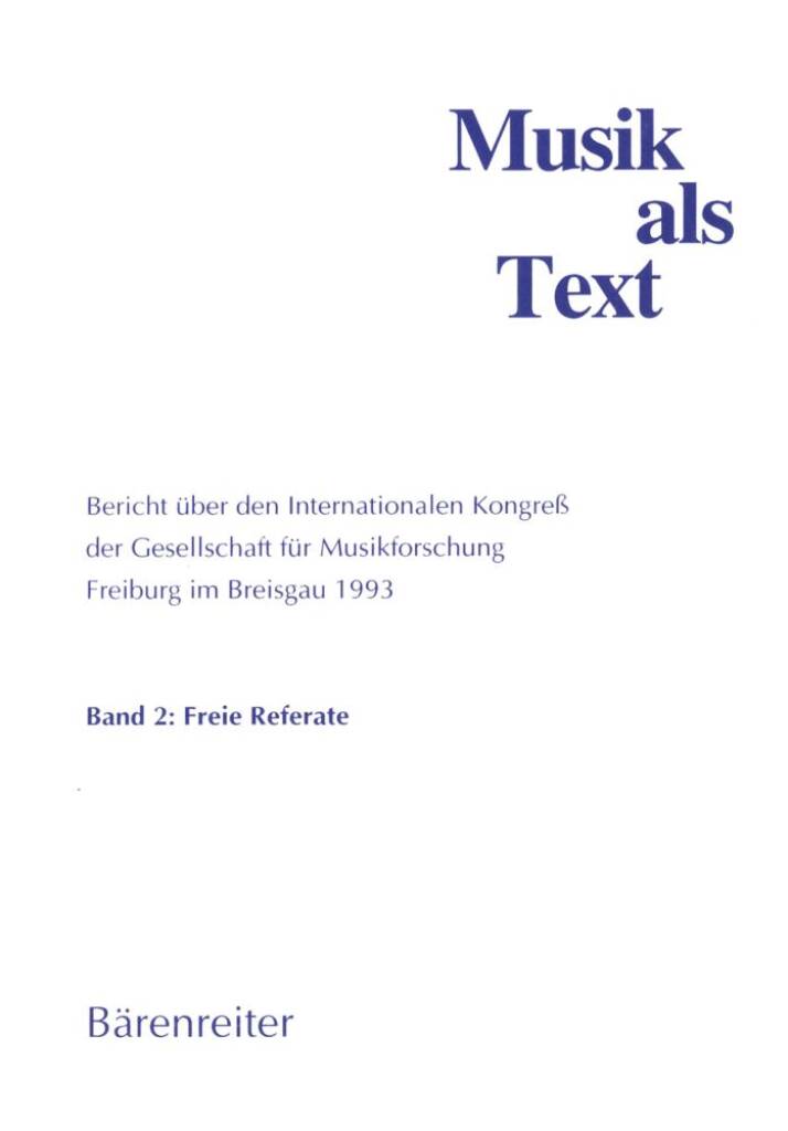 Musik als Text