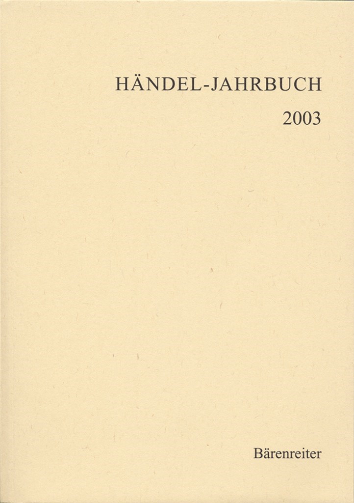Handel-Jahrbuch 2003, 49. Jahrgang