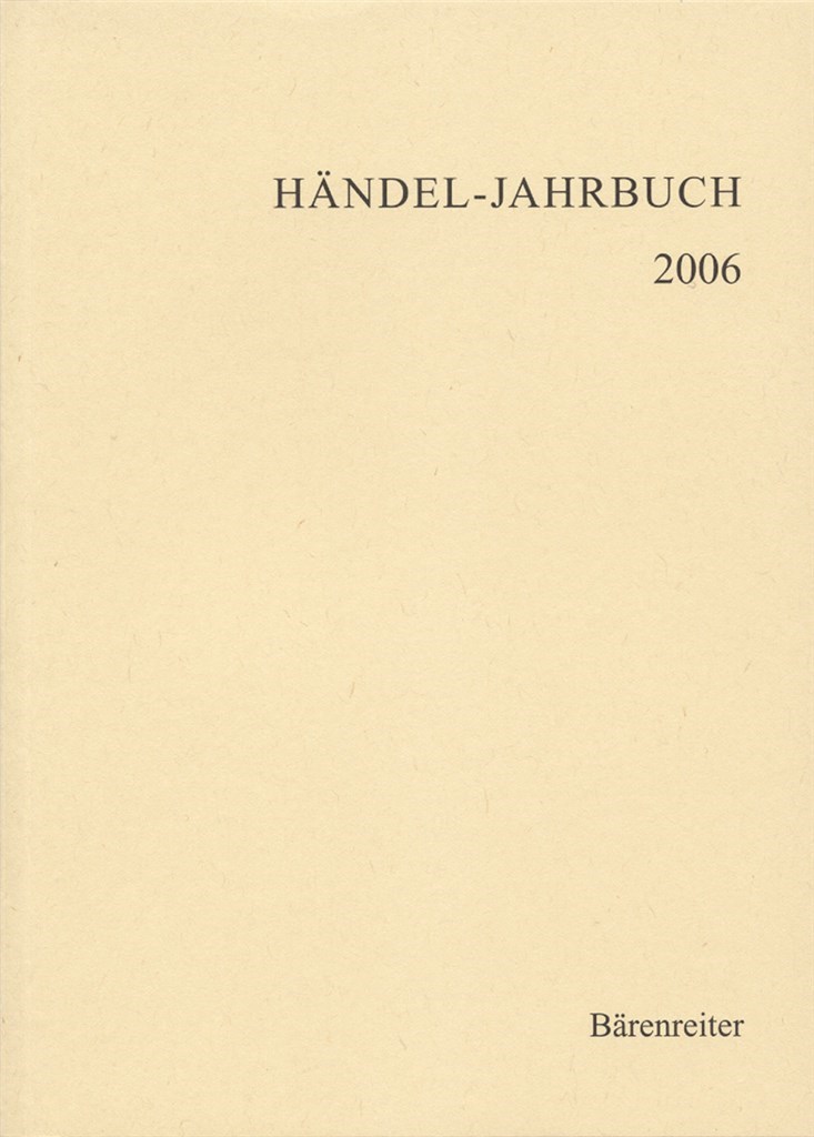 Handel-Jahrbuch 2006, 52. Jahrgang