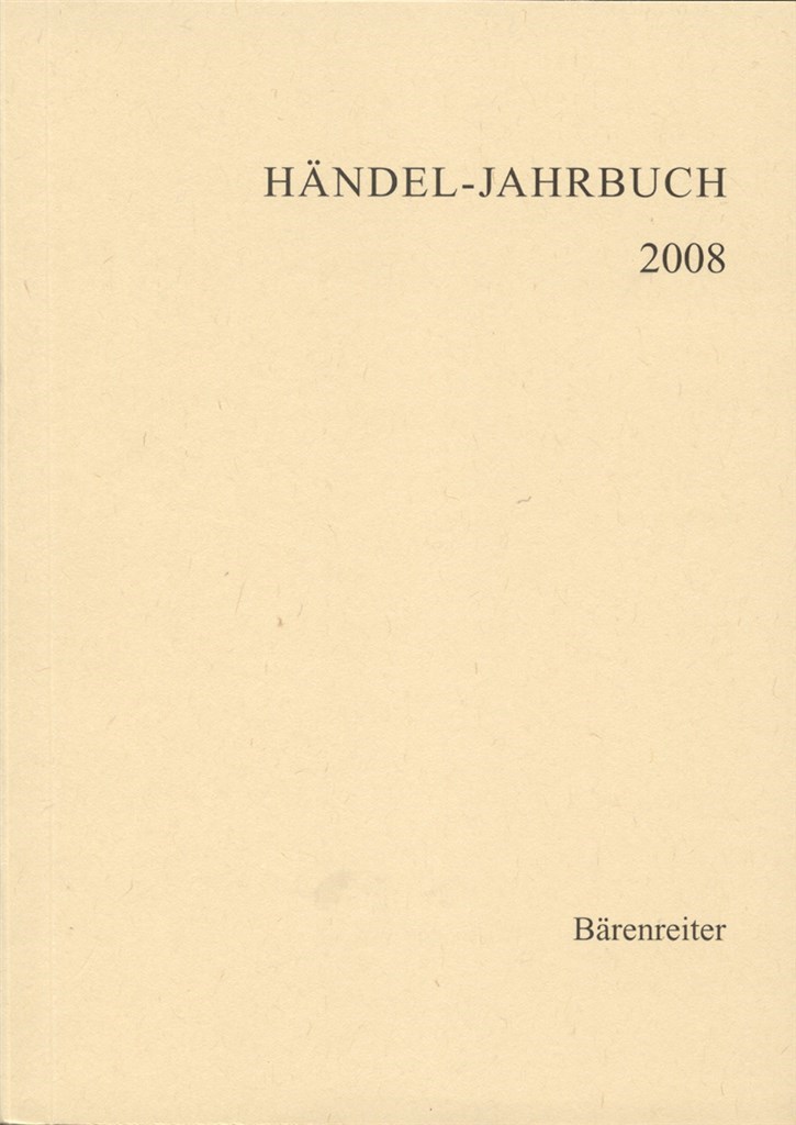 Handel-Jahrbuch 2008, 54. Jahrgang