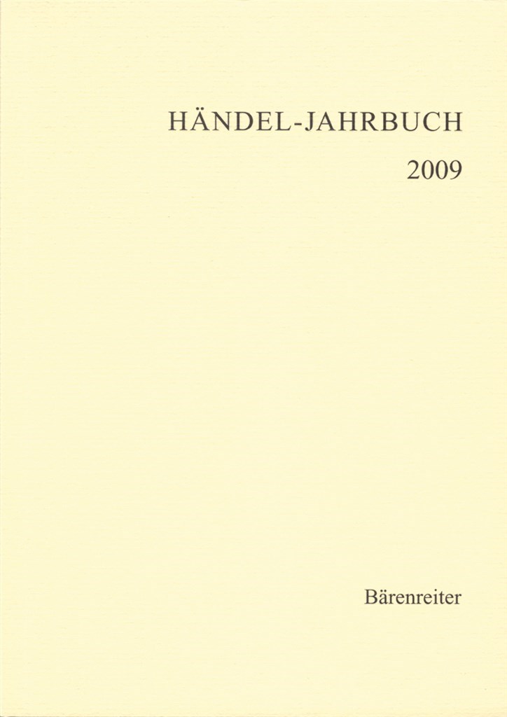Handel-Jahrbuch 2009, 55. Jahrgang