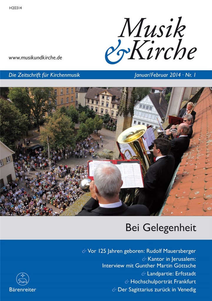 Musik & Kirche, Heft 1/2014