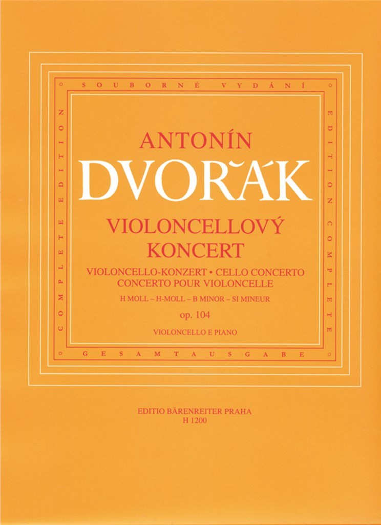 Cello Concerto B min Op104 Vc & Piano