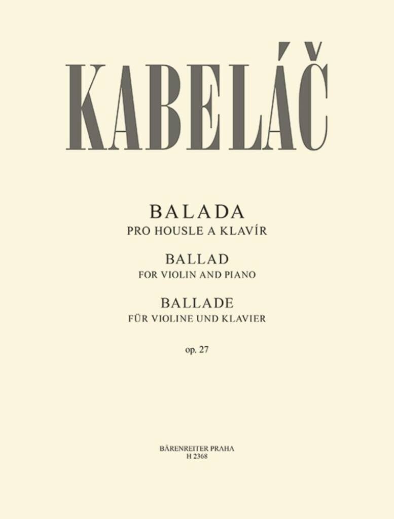 Ballad for Violin and Piano op. 27