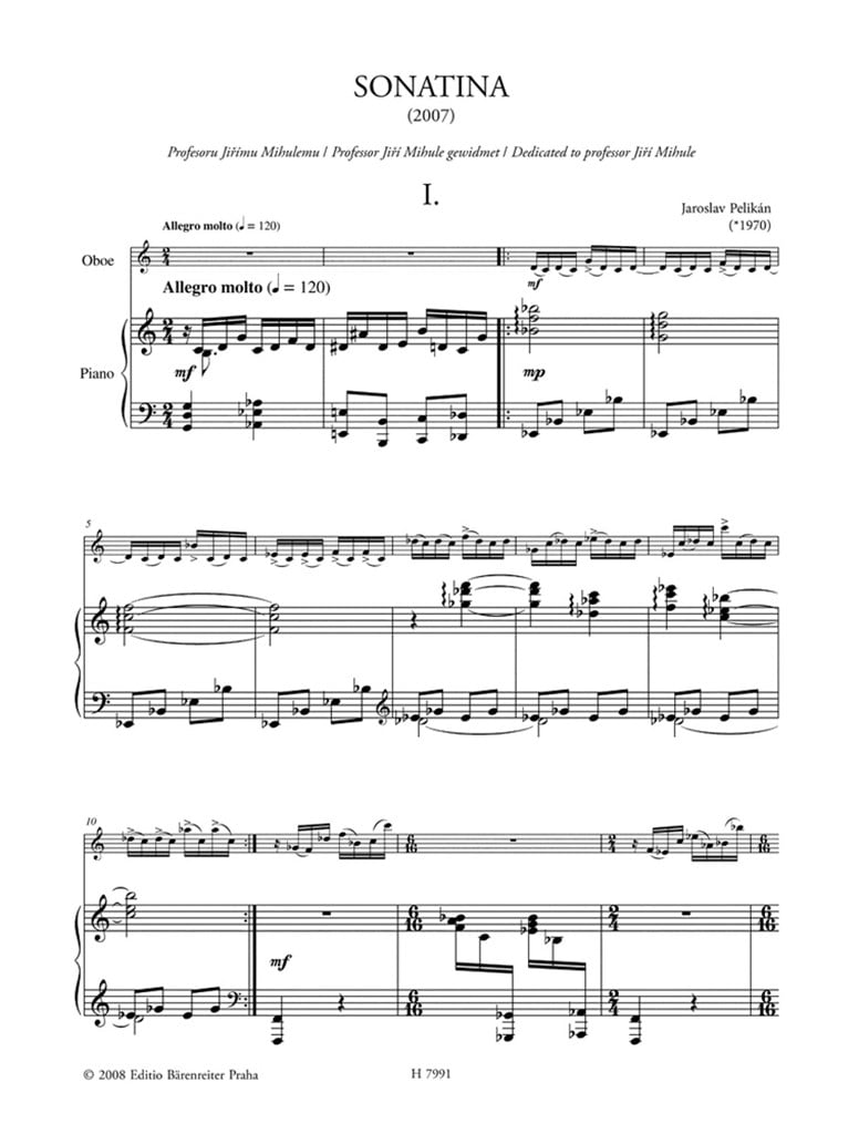 Sonatina fur Oboe und Klavier