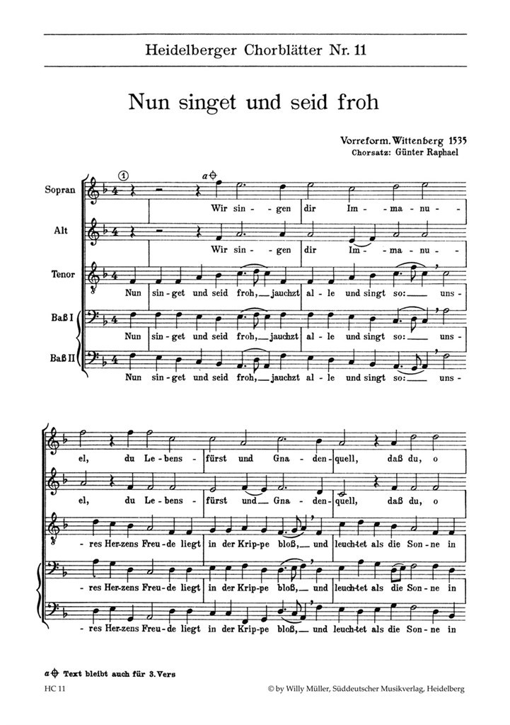 Heidelberger Chorblätter Nr. 11