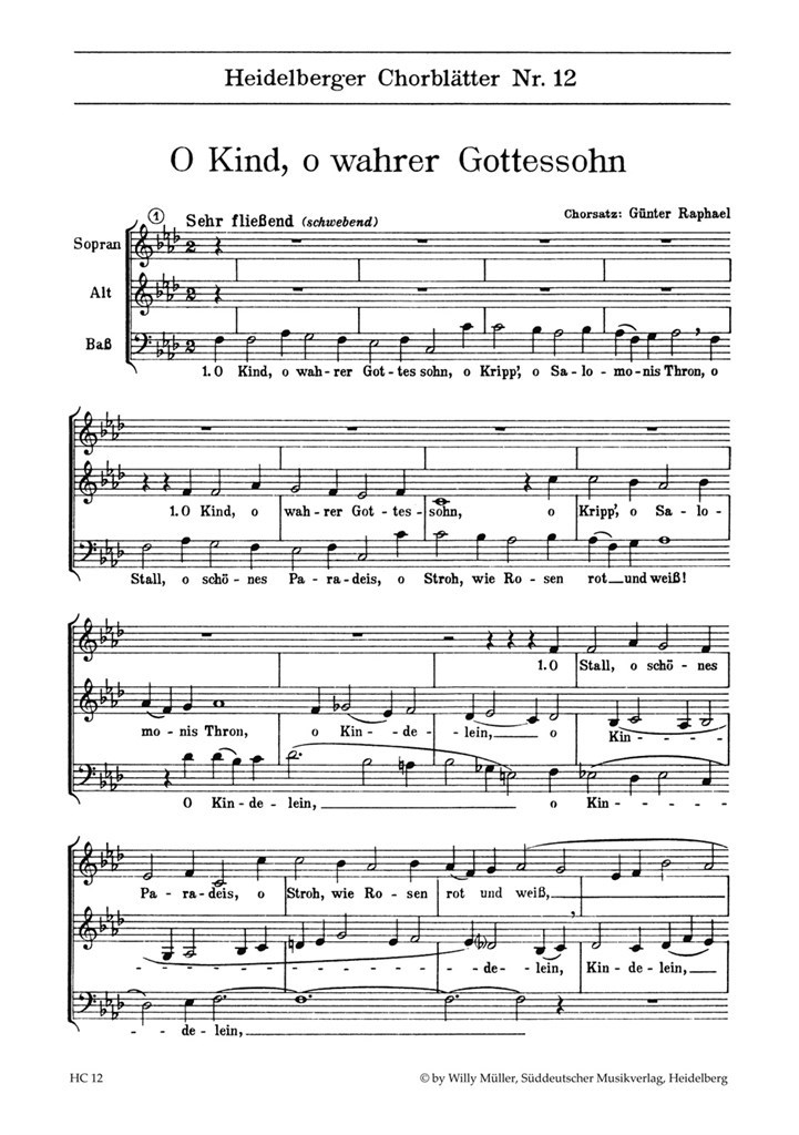 Heidelberger Chorblätter Nr. 12