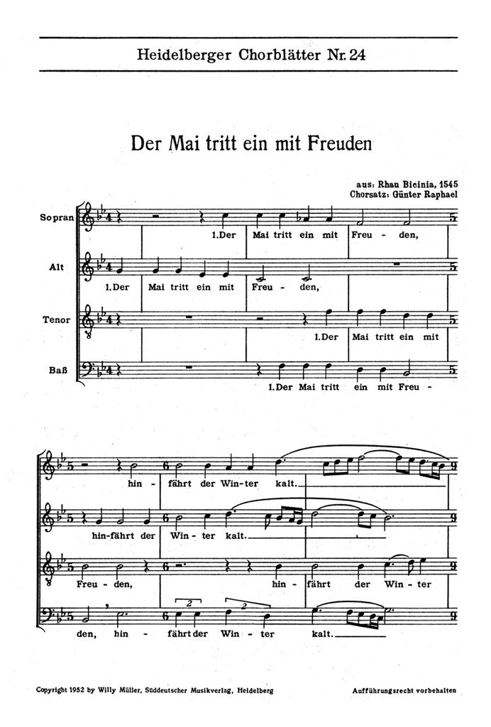 Heidelberger Chorblatter Nr. 24