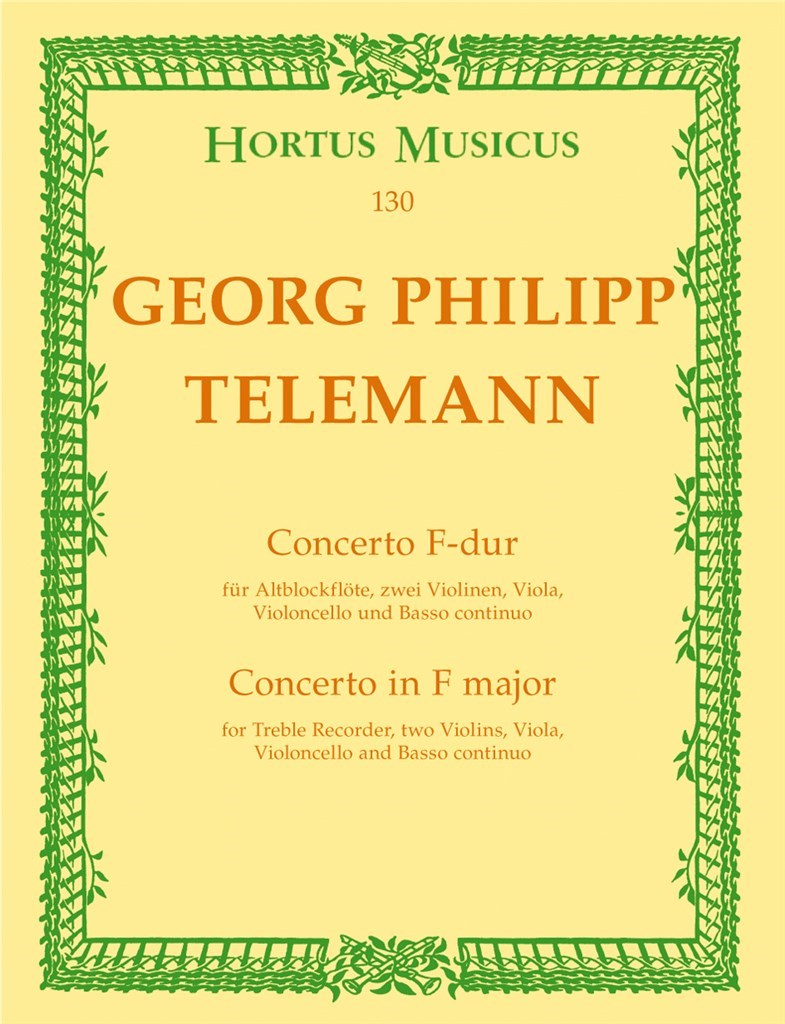 Concerto Treble recorder F maj Full sc