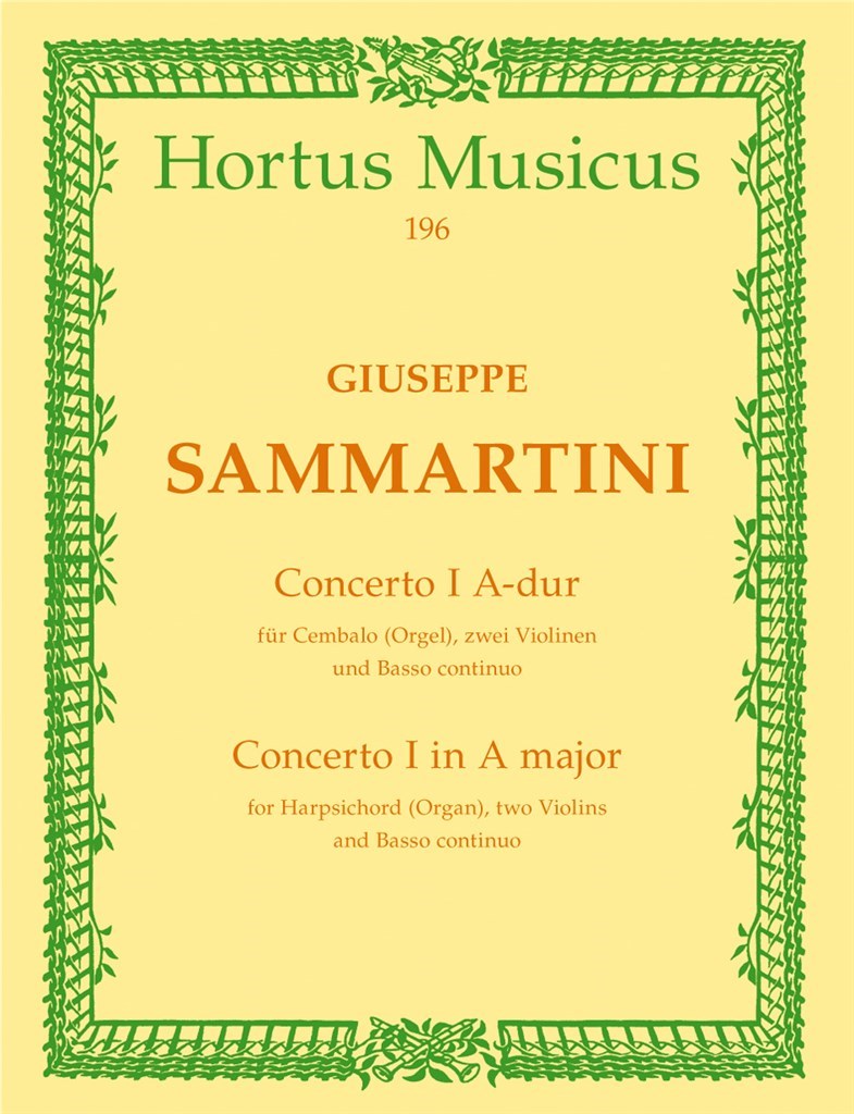 Concerto 1 Amaj Cembalo Score & parts