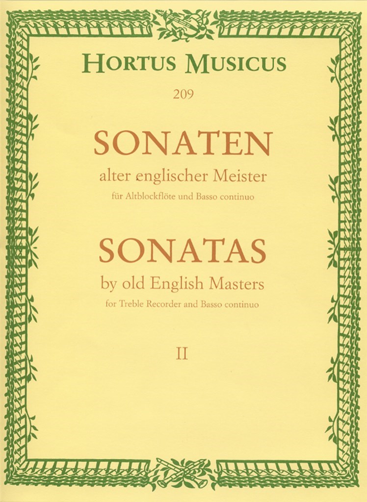 Sonatas English Masters Vol2 Treb Rec-Bc