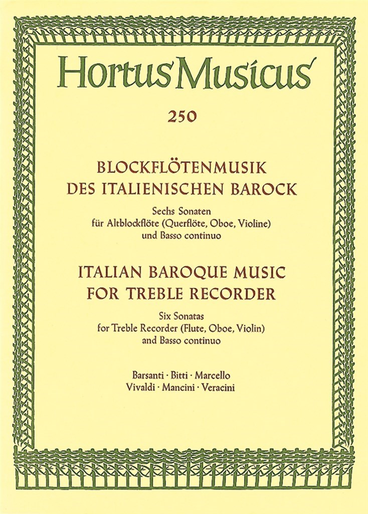 Blockflötensonaten des italienischen Barock