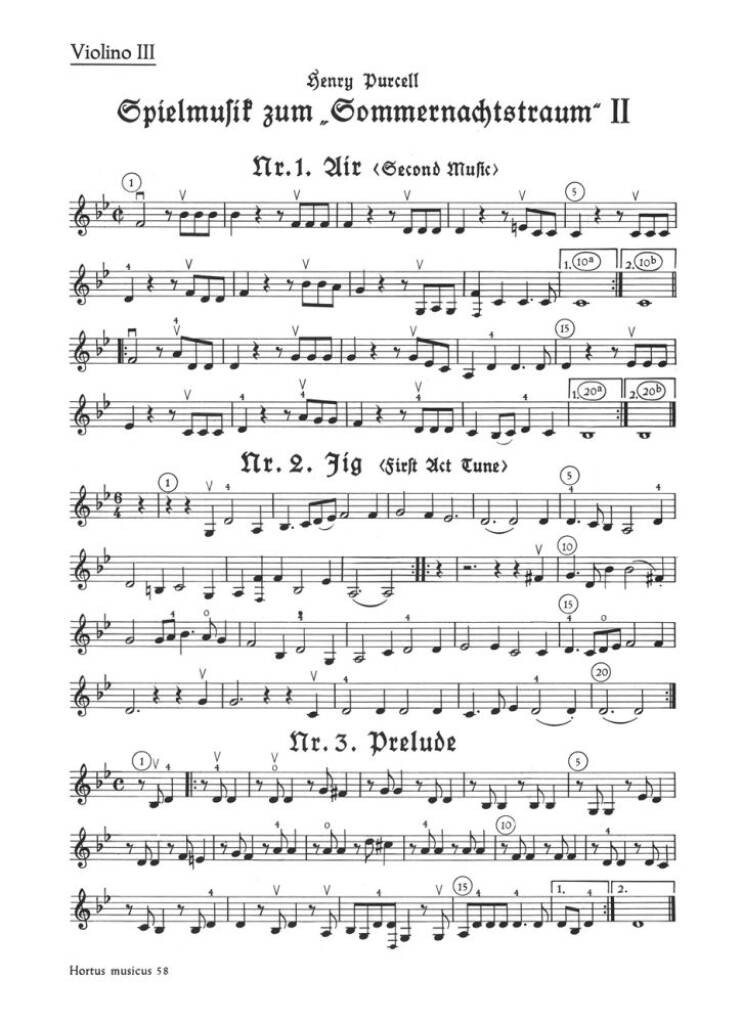 Spielmusik zum Sommernachtstraum. Bd 2 (Nr. 1 -9)