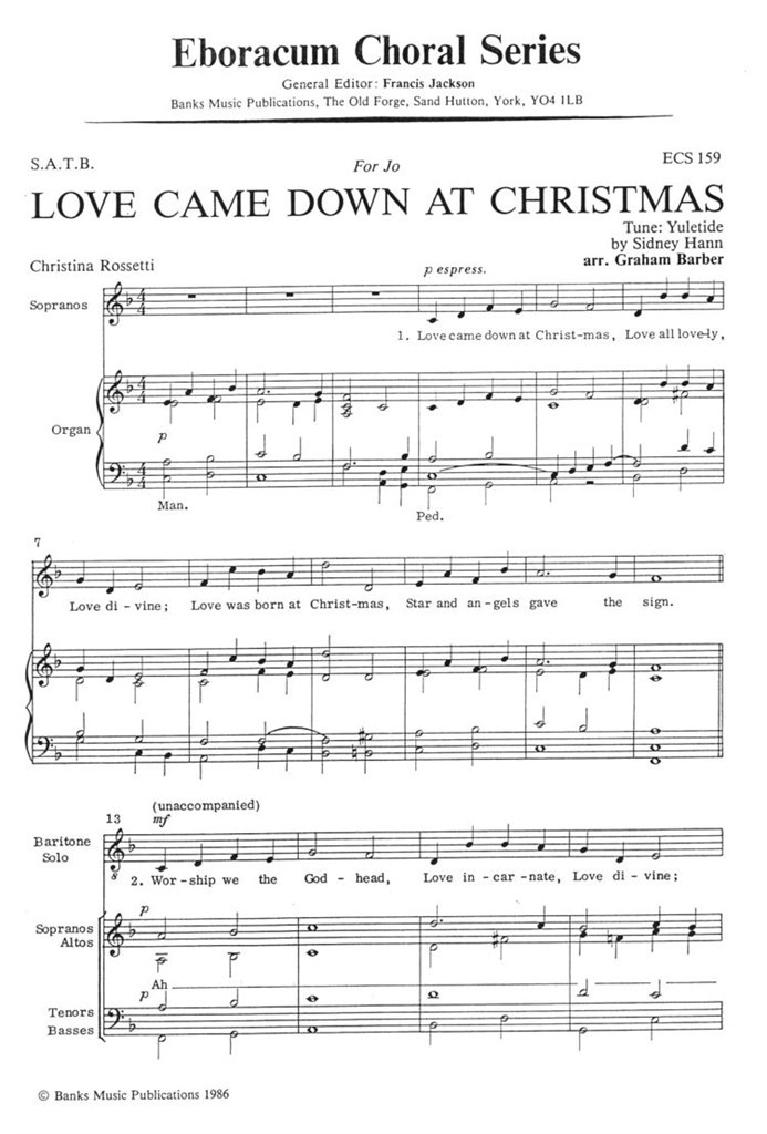 Love Came Down At Christmas