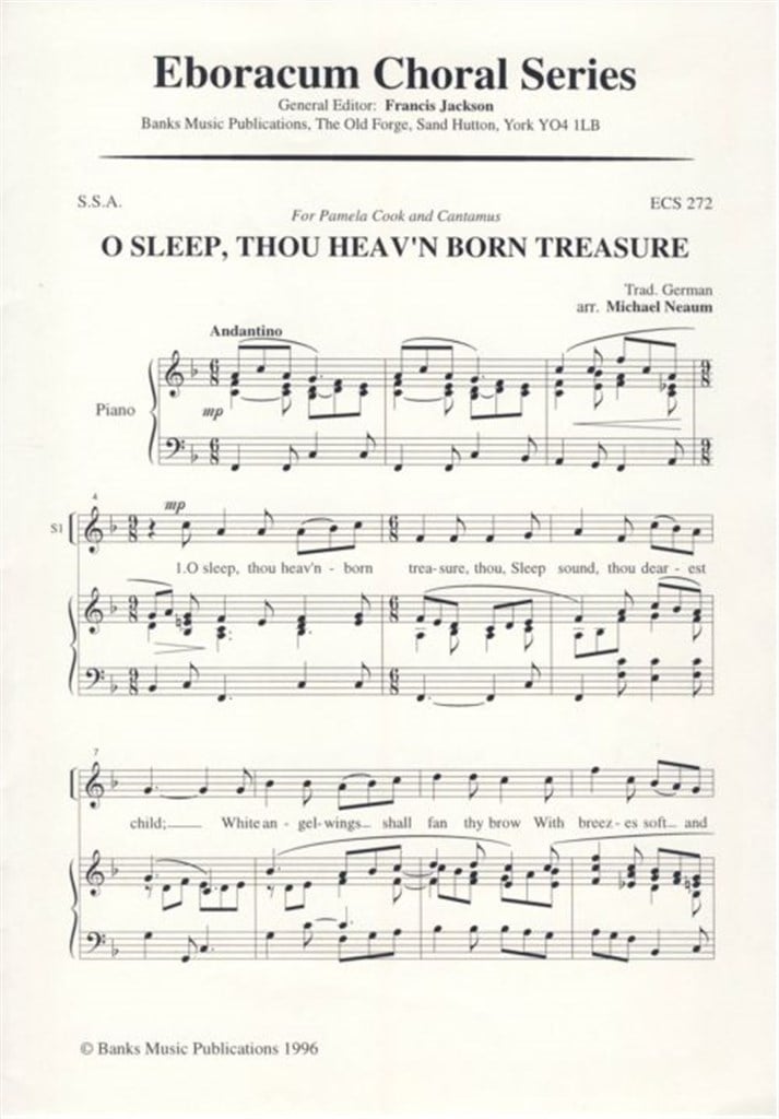 O Sleep Thou Heav'N Born Treasure