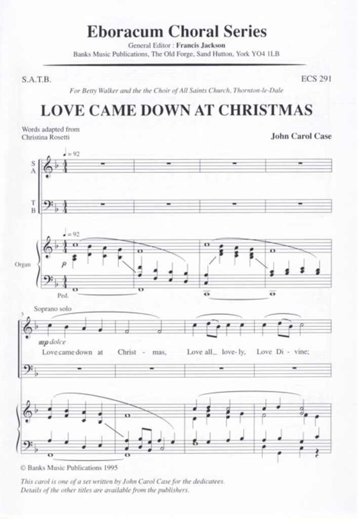 Love Came Down At Christmas