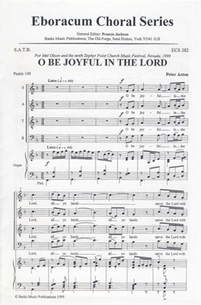 O Be Joyful In The Lord