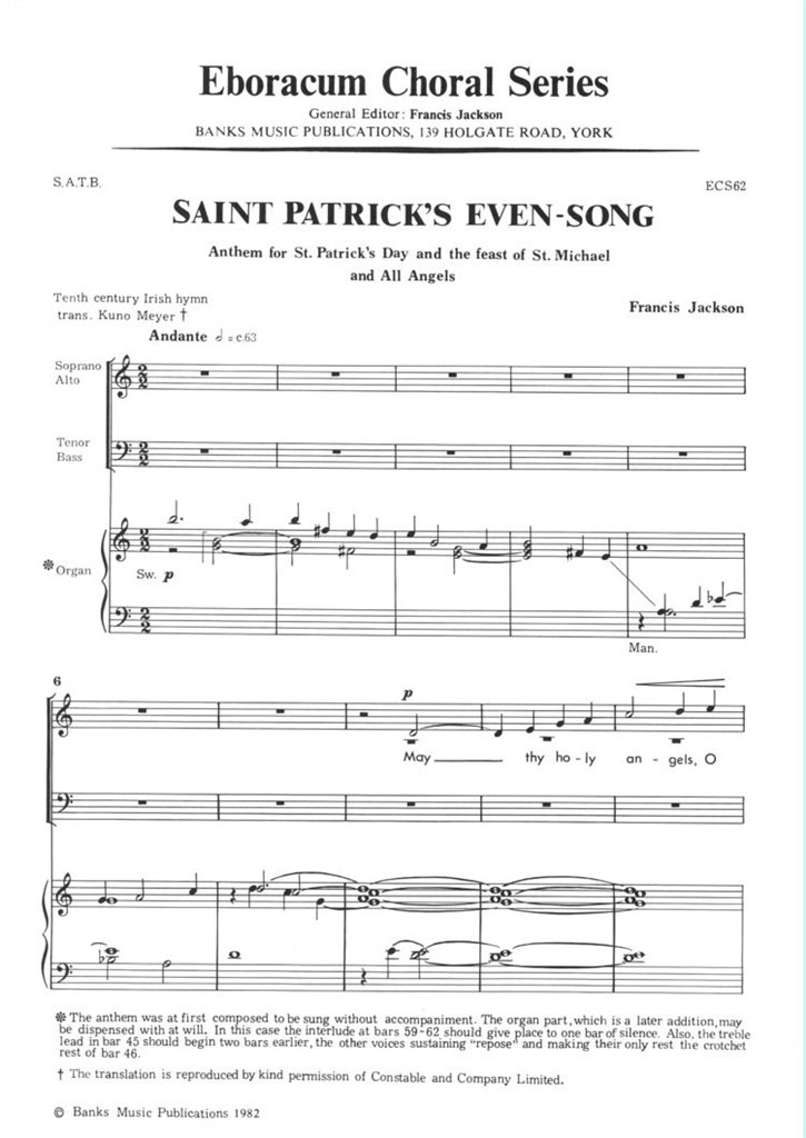 Saint Patrick's Even-Song