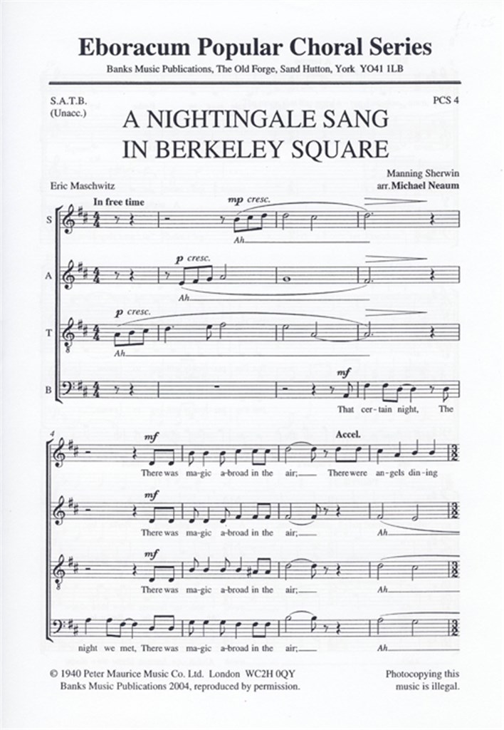 A Nightingale Sang In Berkeley Square