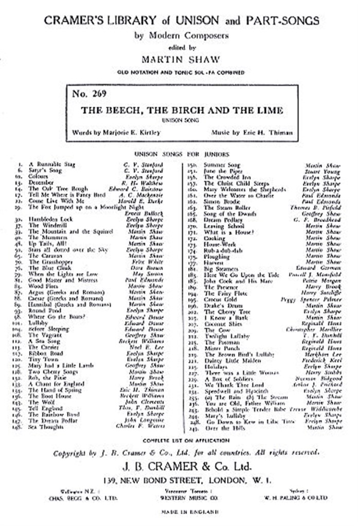 The Beech The Birch And The Lime