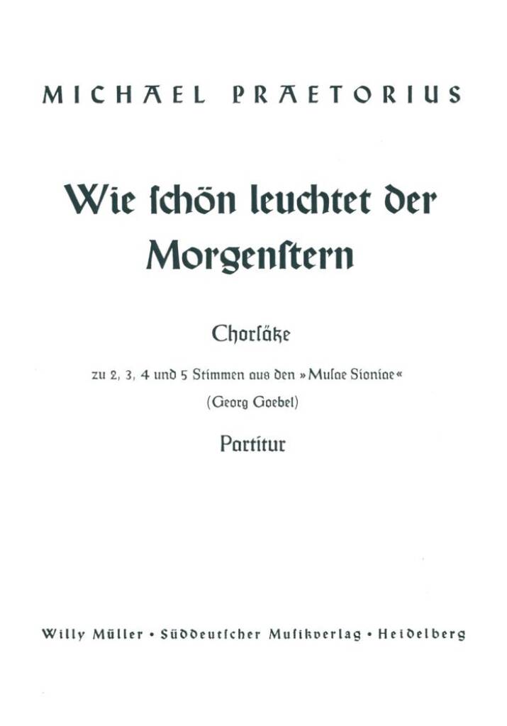 Wie schon leuchtet der Morgenstern