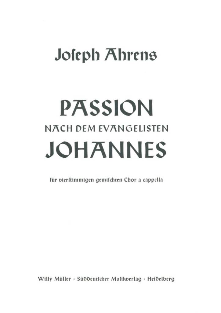 Passion nach dem Evangelisten Johannes
