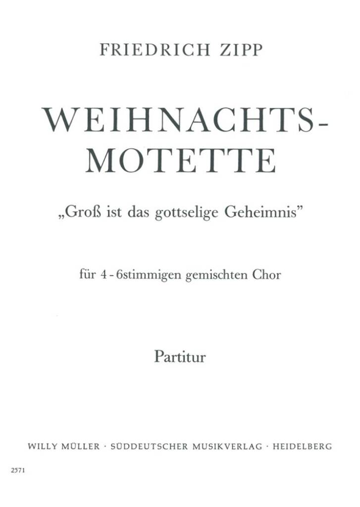 Gross ist das gottselige Geheimnis