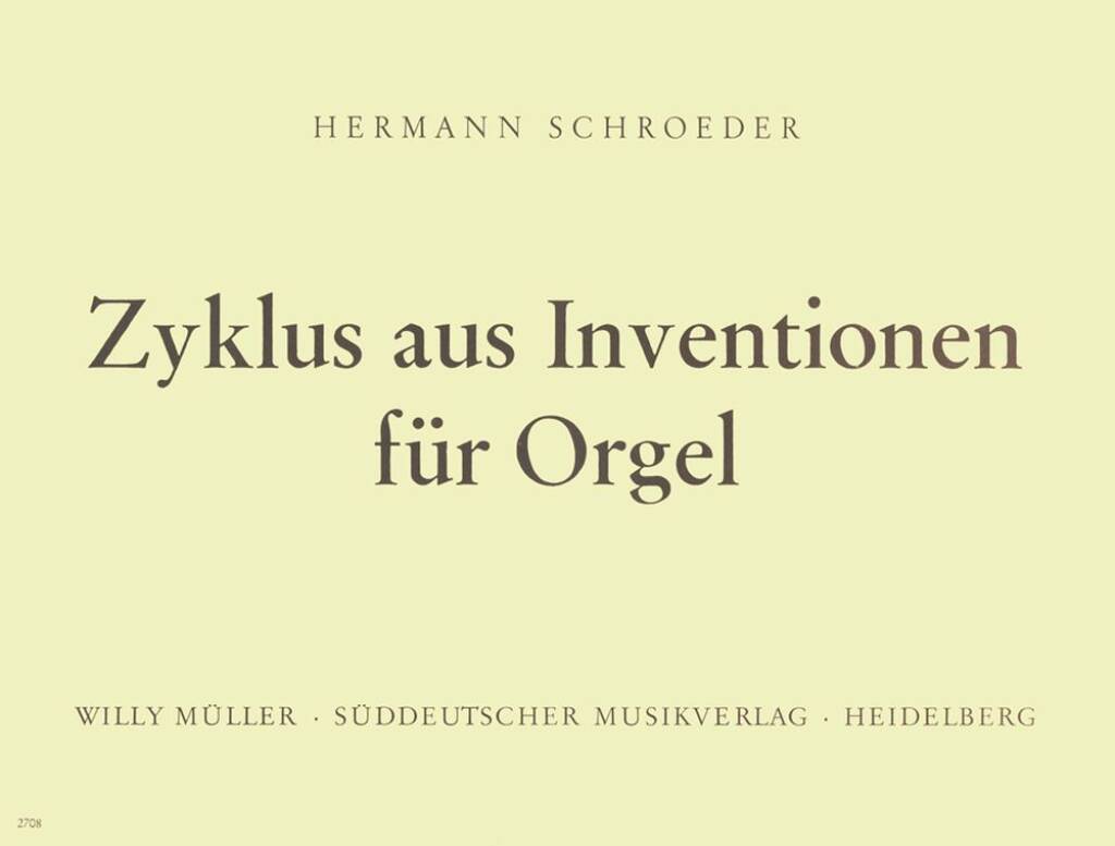 Zyklus aus Inventionen fur Orgel (1977)