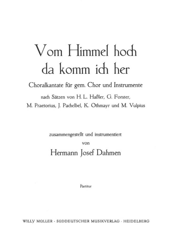 Vom Himmel hoch,da komm ich her