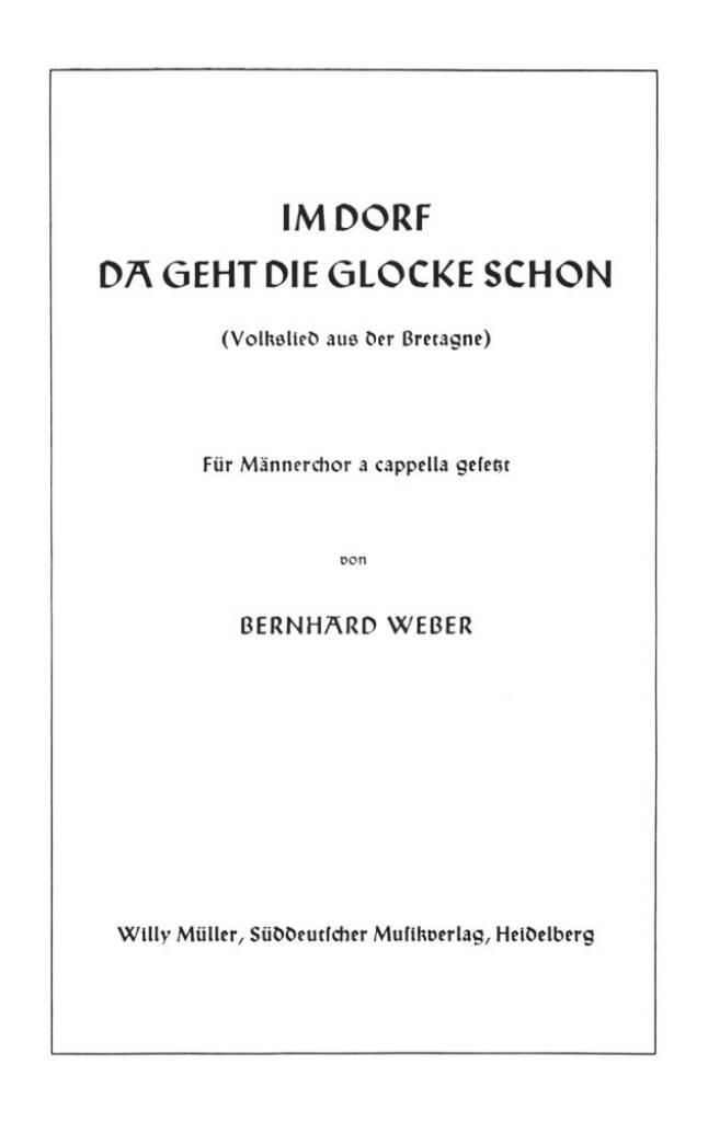Im Dorf da geht die Glocke schon - LAngelus