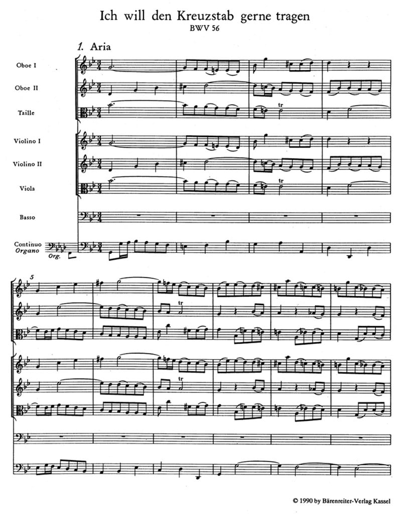Cantata 56 Study Score