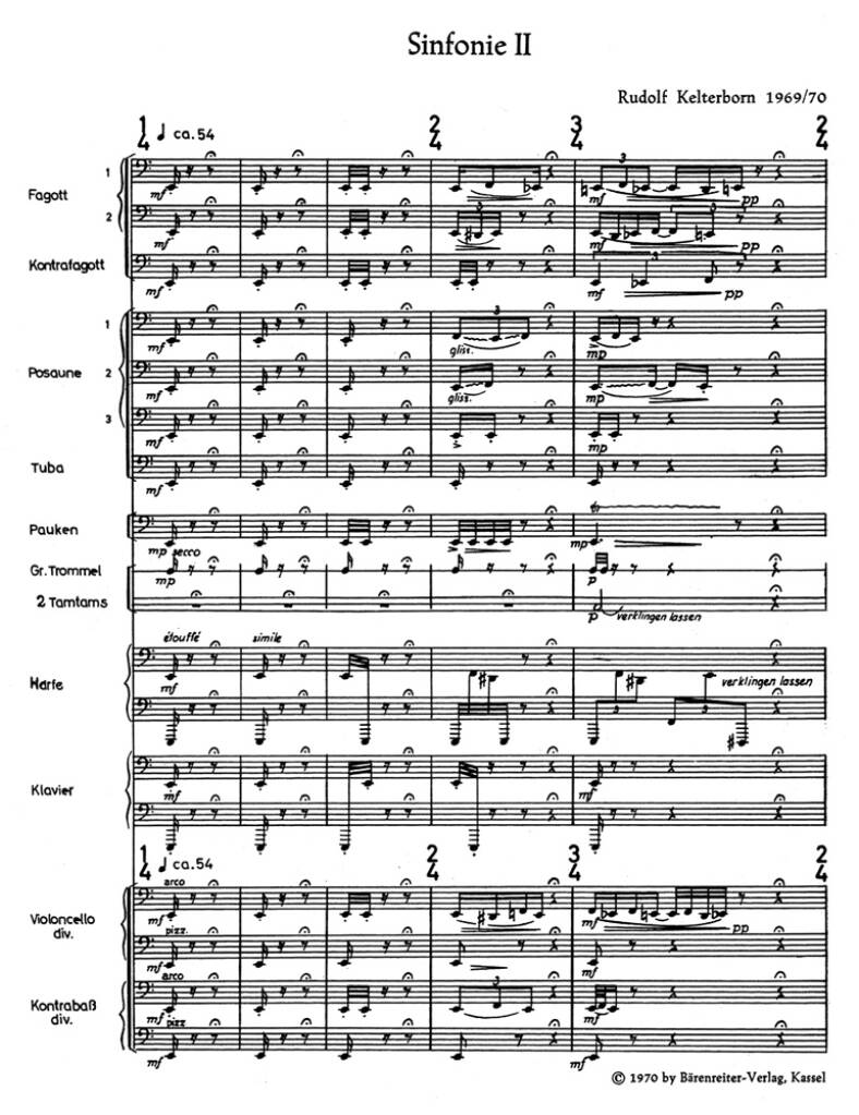 Sinfonie II in zwei Satzen