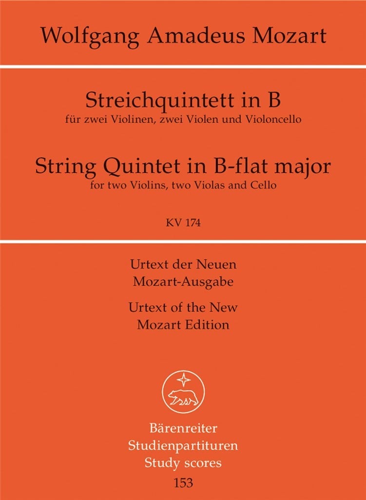 String Quintet B flat major KV 174