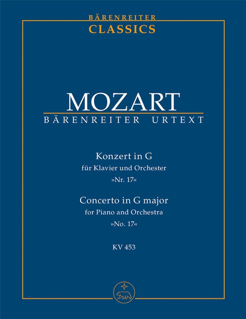 Piano Concerto 17 K453 Study score