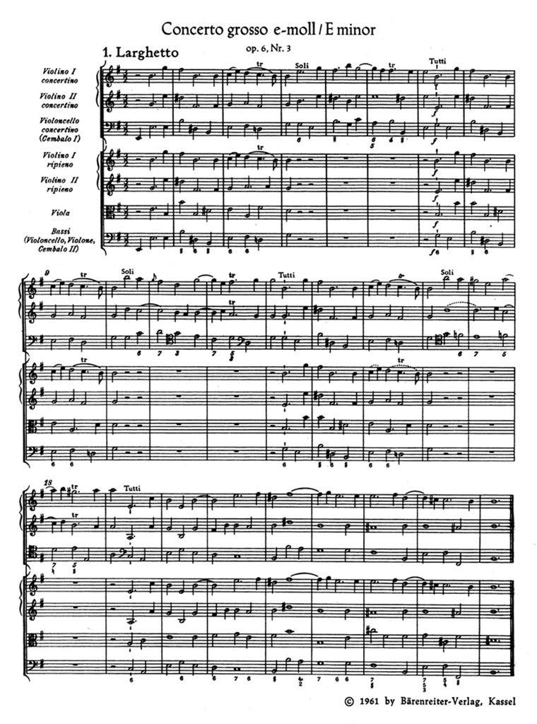 Concerto grosso e minor op. 6-3 HWV 321