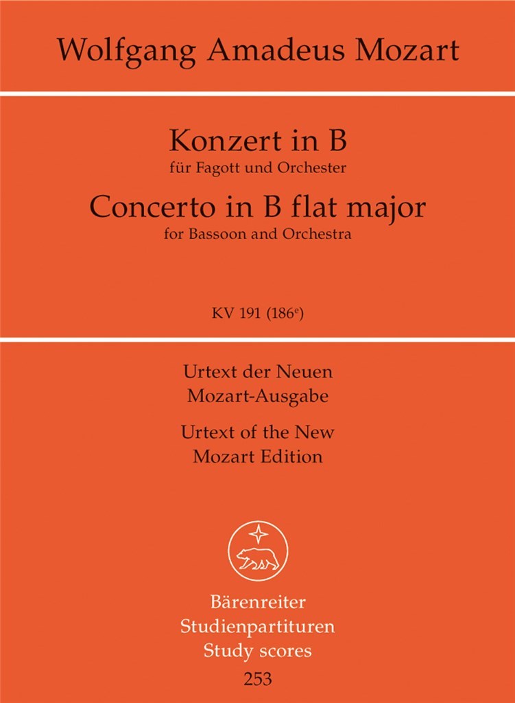 Bassoon Concerto K191 Study Score