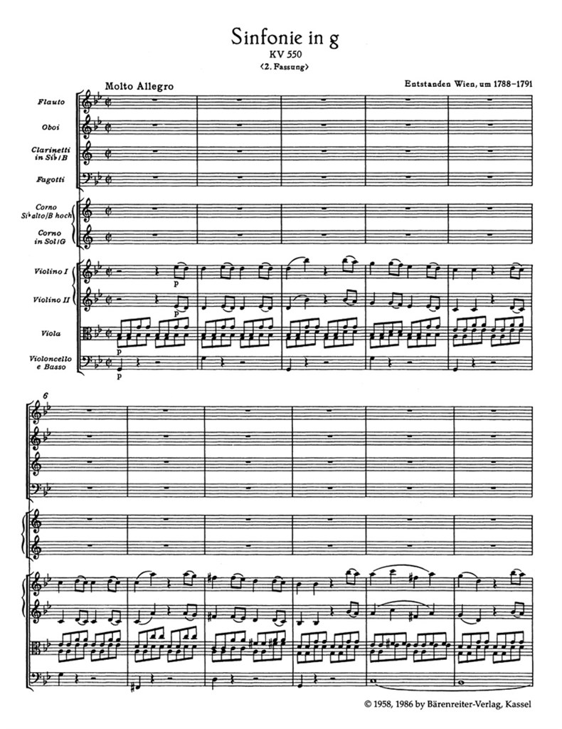Symphony No. 40 g minor KV 550