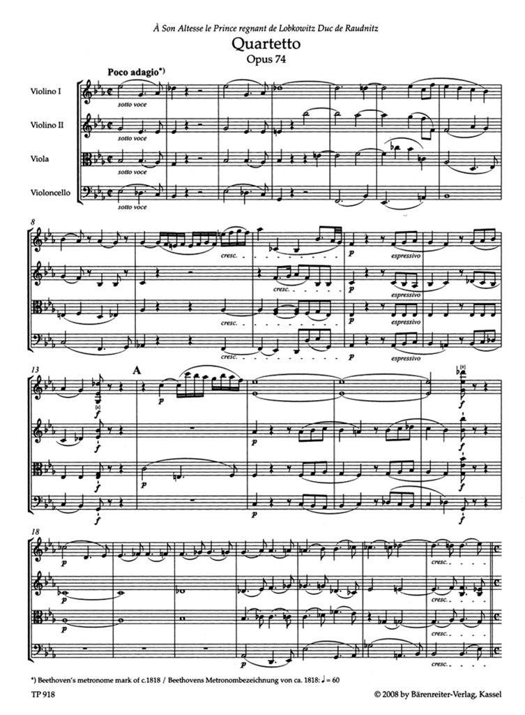 Streichquartetten Op.74 95