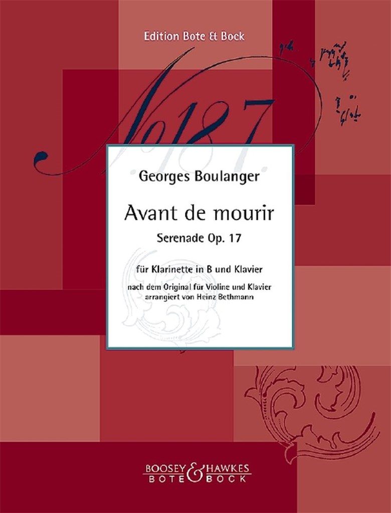 Avant De Mourir Op. 17