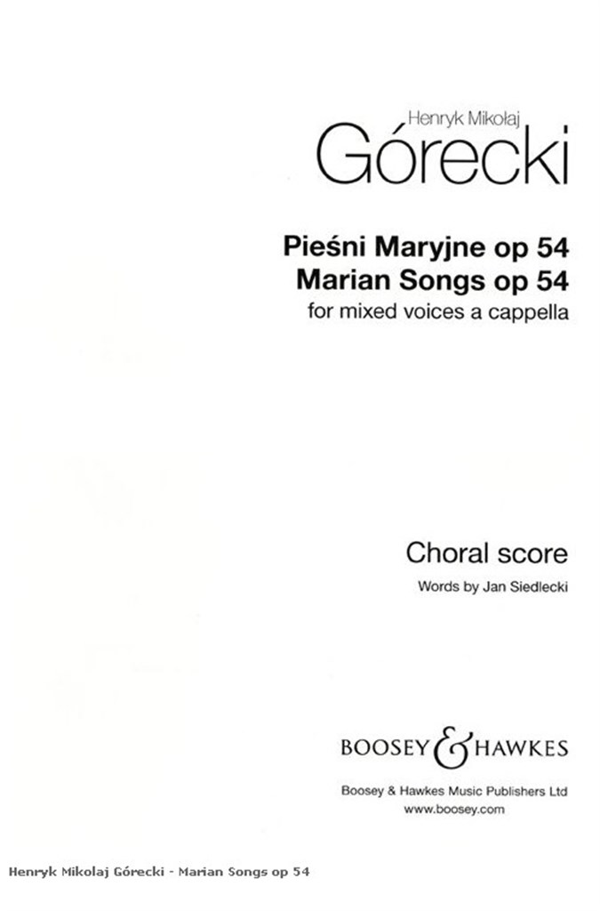 Marian Songs Op. 54
